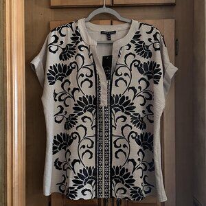 NWT Como Black/Tan Top-XL